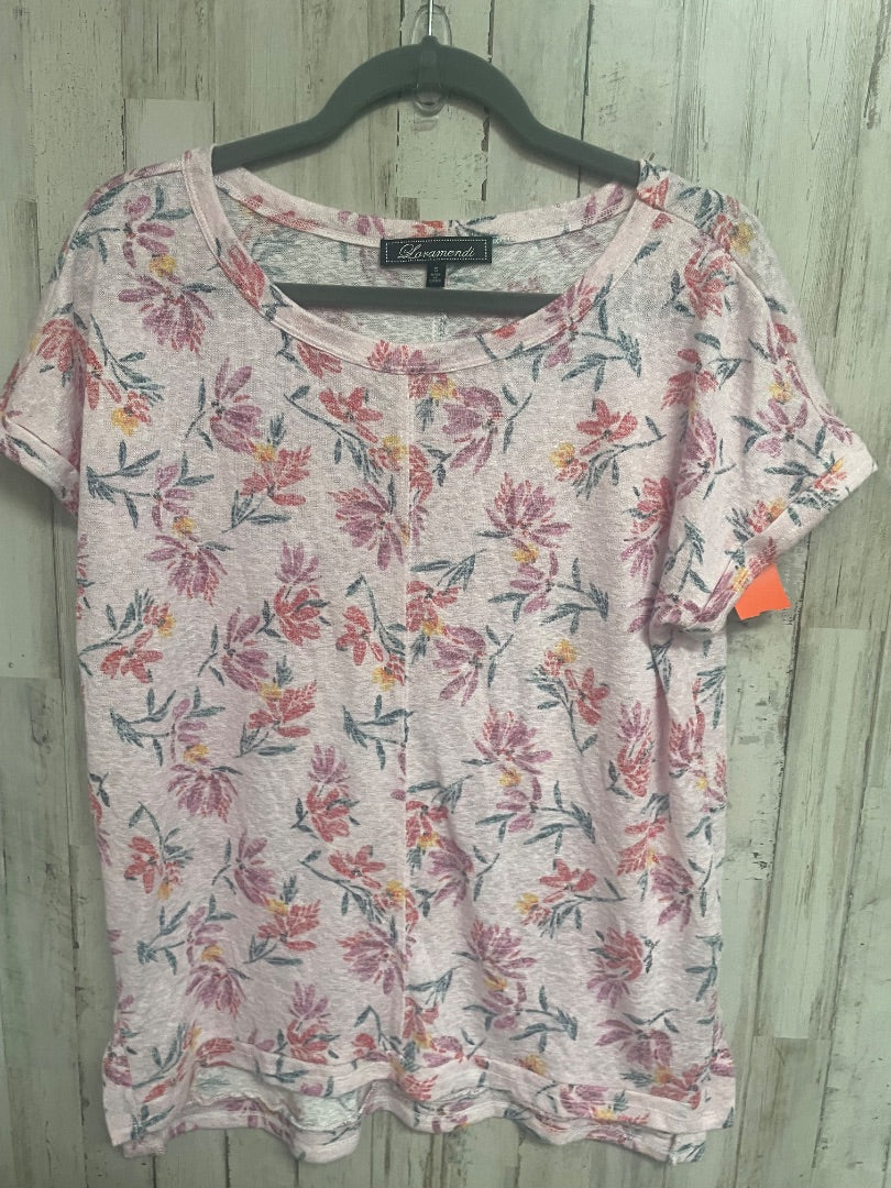 PINK LOKAMENDI FLORAL SOFT KNIT TOP, LADIES S