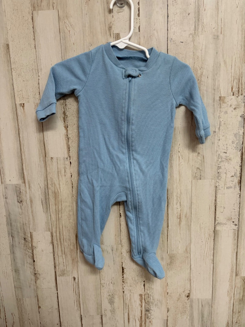 BLUE RIBBED SLEEPER, BOYS 0/3M