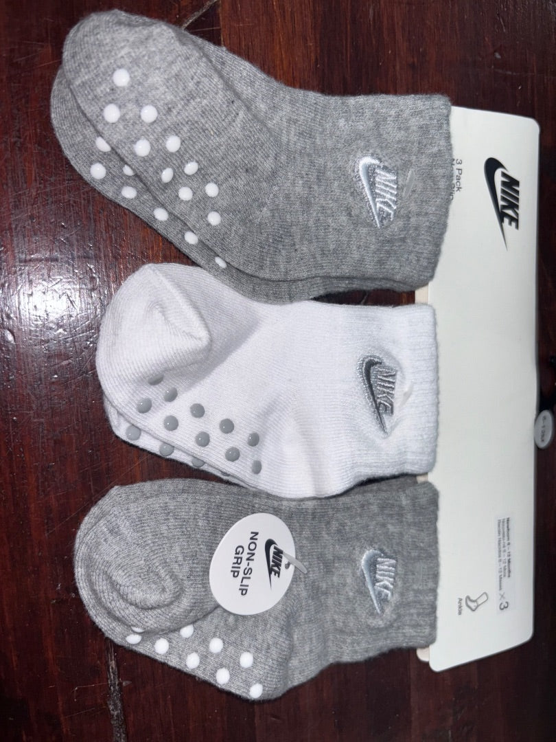 NIKE NEW LOGO 3PK SOCKS 6-12M, BABY GEAR