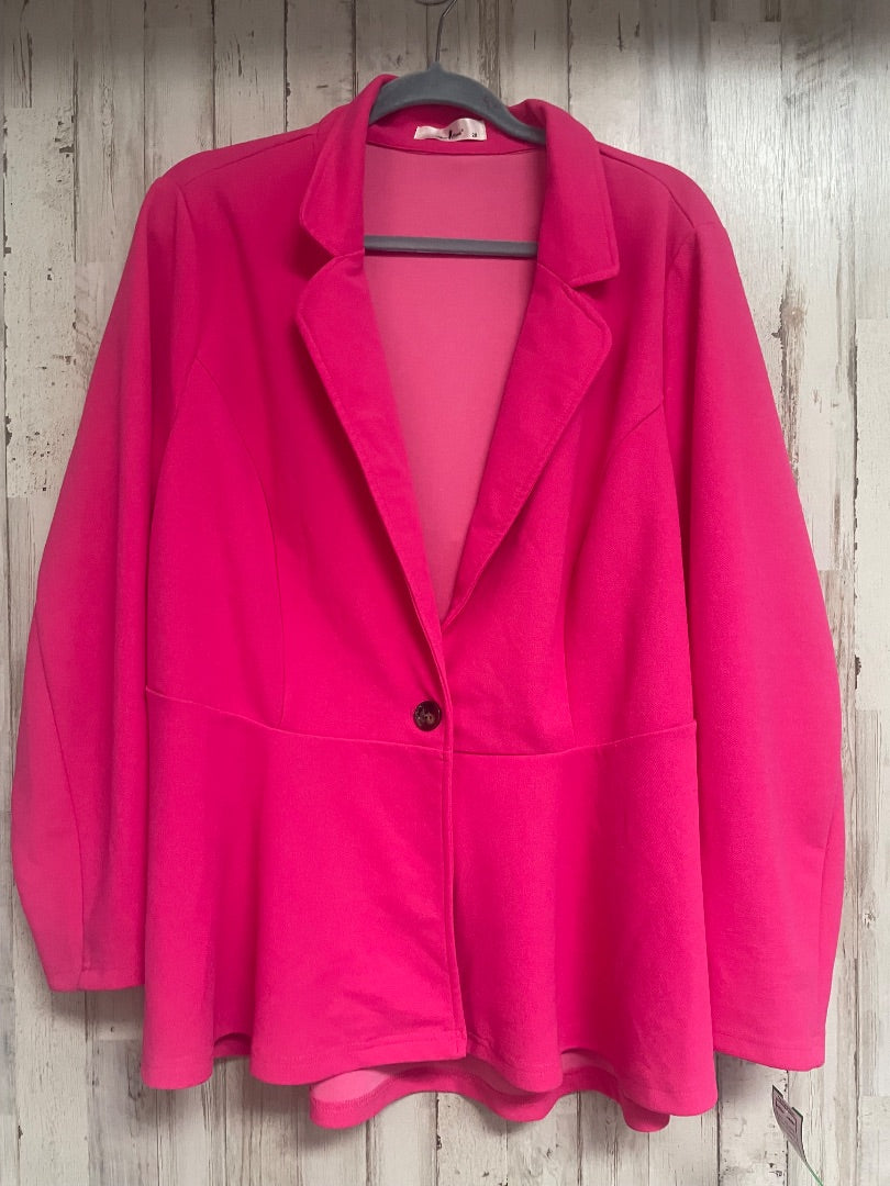 Hot pink No brand Button blazer, Ladies 2X