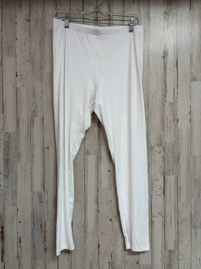 WHITE SOFT LEGGINGS, LADIES XL