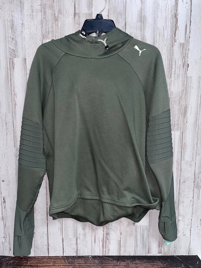 OLIVE PUMA LOGO PULLOVER, BOY 14/16