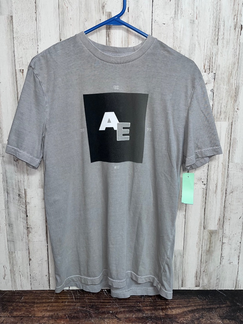 GREY AMERICAN EAGLE LOGO TEE, BOY ADULT XS