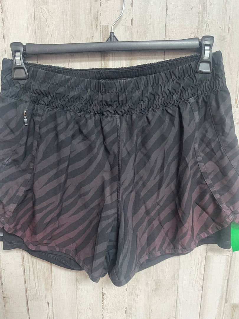 BLACK AVIA ZEBRA DRY FIT SHORTS, LADIES L