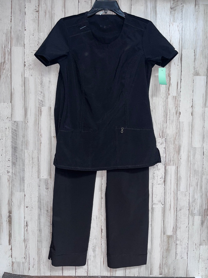 BLACK INFINITY SCRUB 2PC SET, LADIES XS PETITE