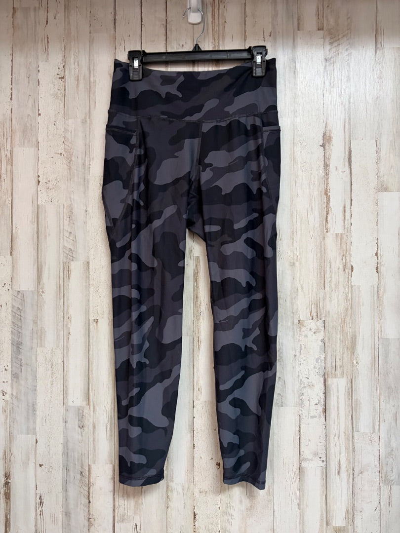 BLACK OLD NAVY CAMO LEGGINGS, LADIES L