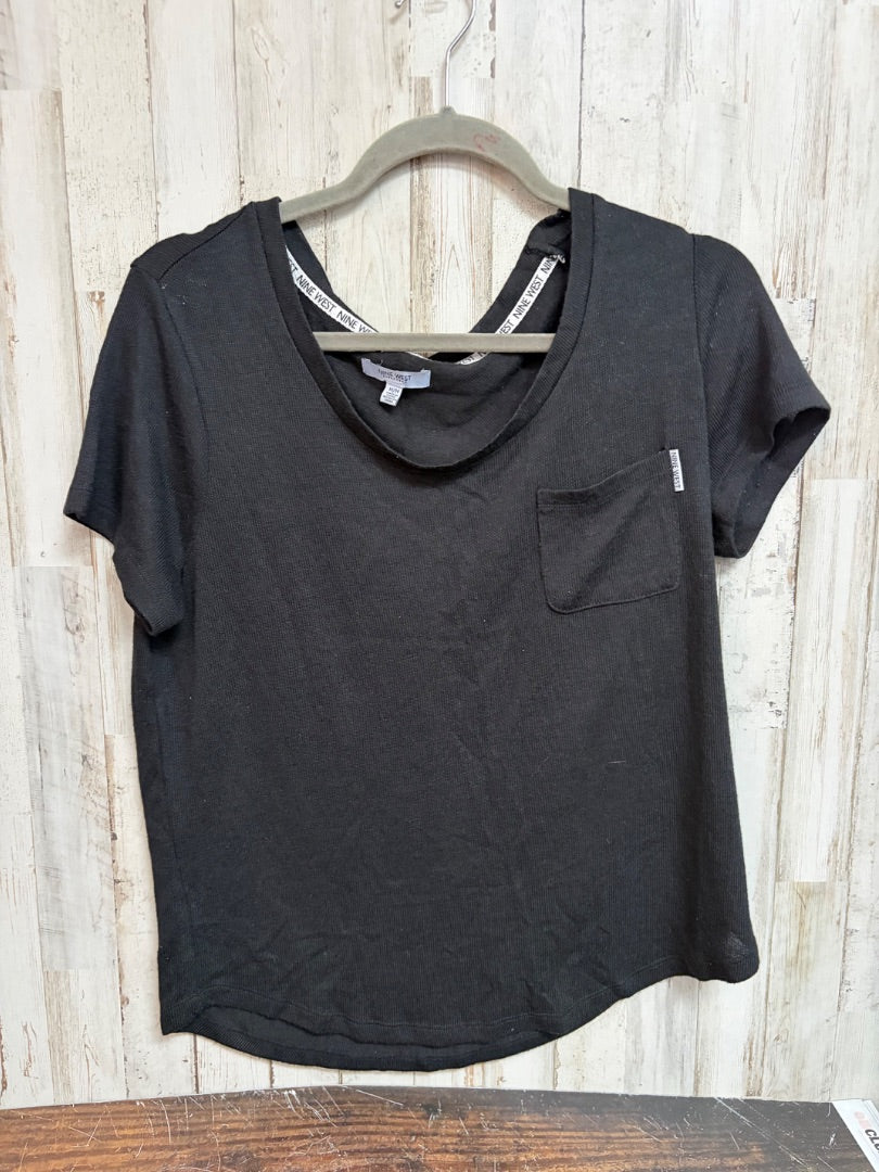 BLACK NINE WEST KNIT POCKET TOP, LADIES M