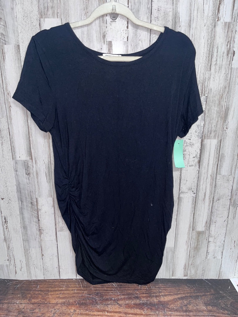 BLACK SMALL SHOW CINCH SIDE COTTON TEE, LADIES L