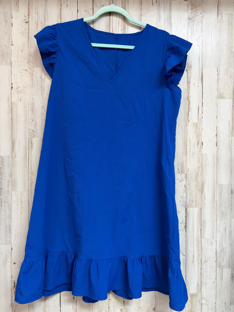 ROYAL RUFFLE SLEEVE DRESS, LADIES XL