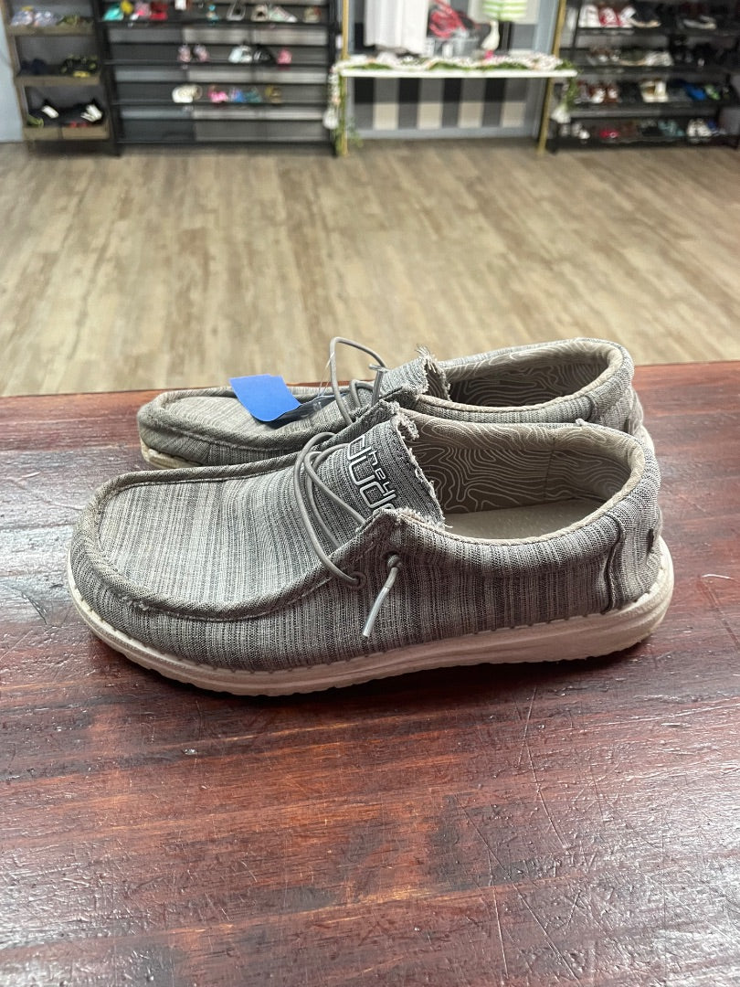 HEATHER GREY HEY DUDE SLIP ON SHOES, SHOES Y5/6