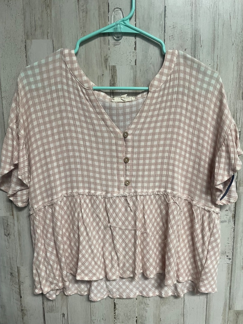 MUAVE PROMESA PLAID MUSLIN TOP, LADIES S