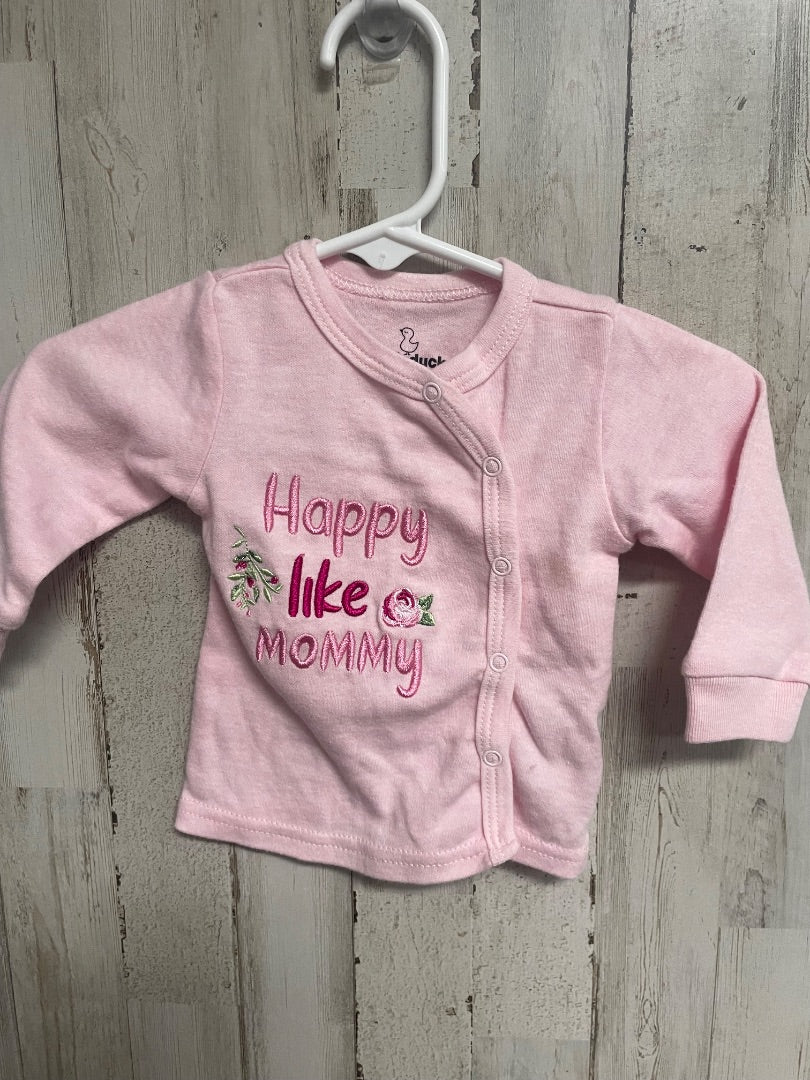 PINK DUCK DUCK GOOSE HAPPY LIKE MOMMY JACKET, GIRL 0-3M