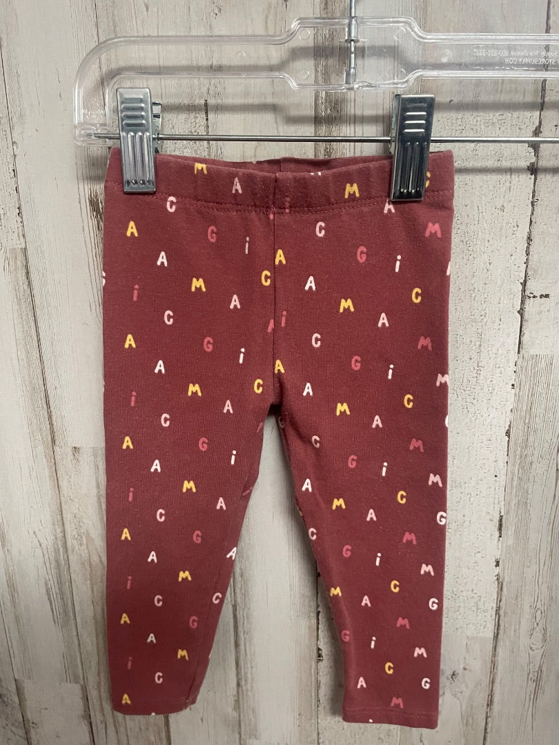 RUST GARANIMALS ALPHABET LEGGINGS, GIRL 6-9M