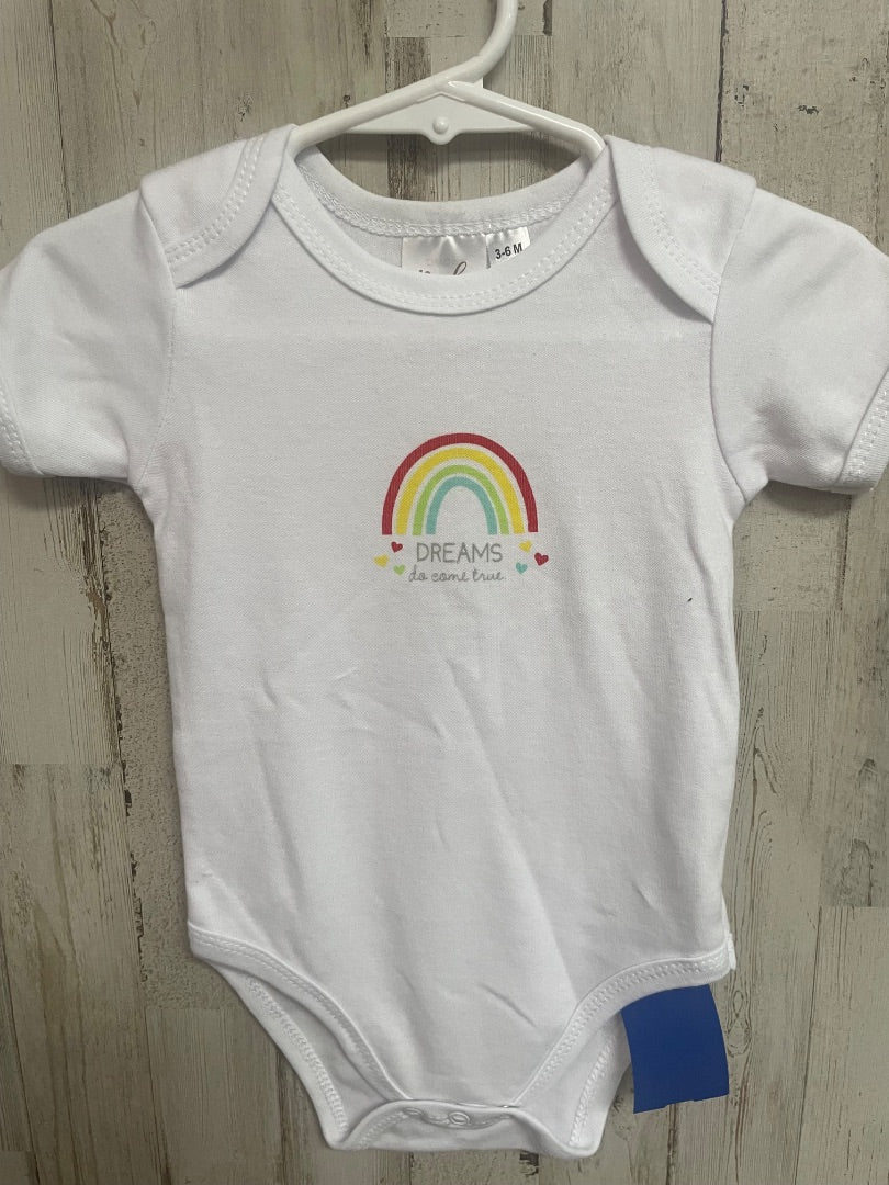 WHITE BABY GANZ DREAMS COME TRUE ONESIE, BOY 3-6M