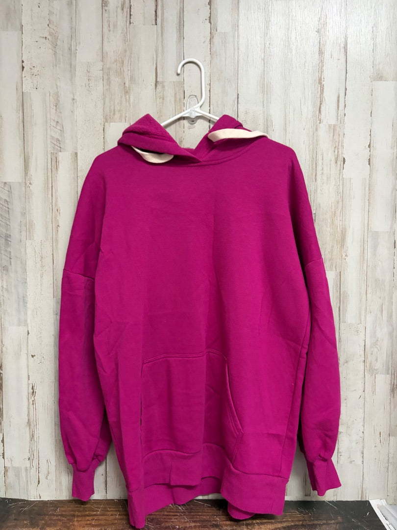 FUSCHIA ZENANA OVERSIZE HOODIE, LADIES S