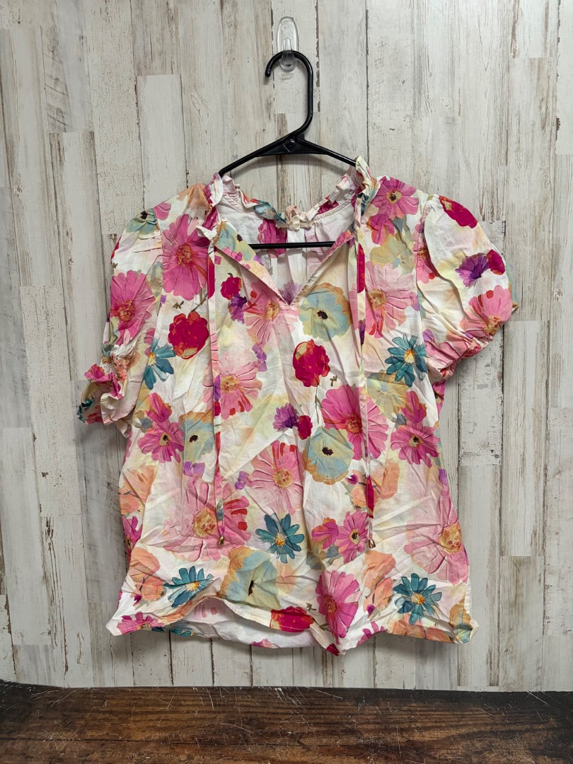 BEIGE ENTRO FLOWER TOP, LADIES S