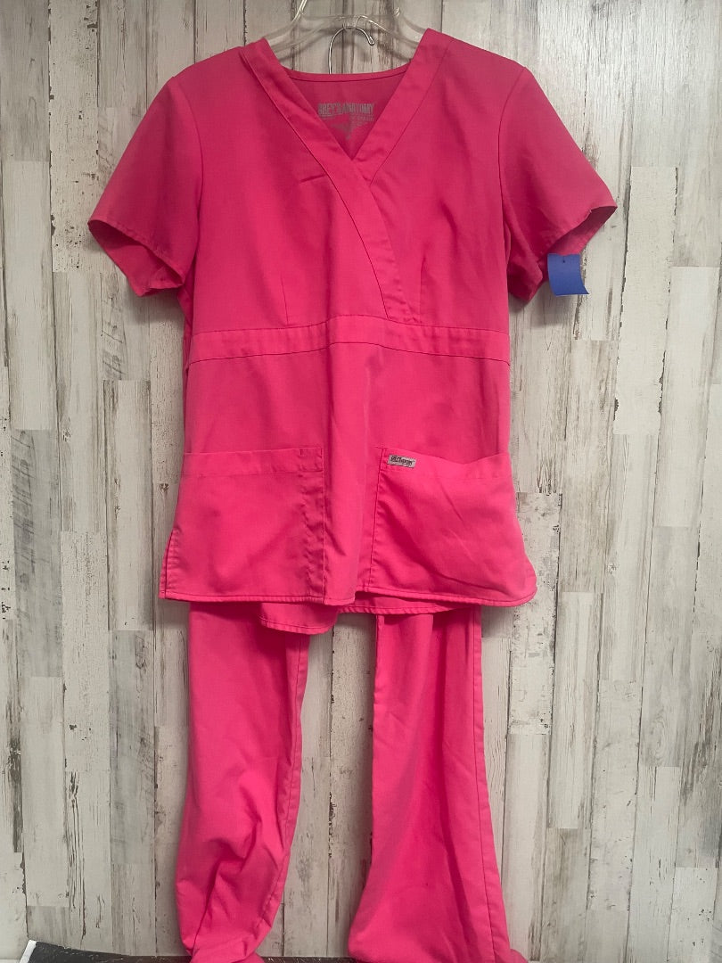 PINK GREYS ANATOMY 2PC SCRUB SET, LADIES S/M
