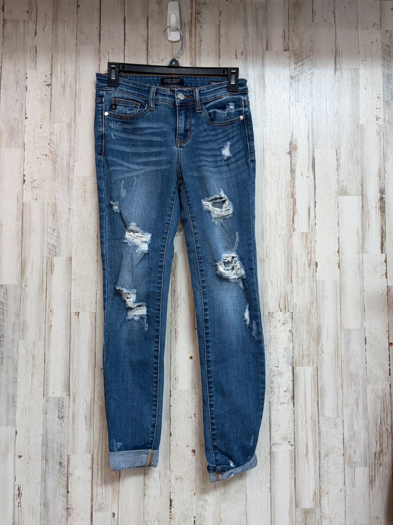 DENIM JUDY BLUE SZ3 DISTRESS SKINNIES, LADIES S