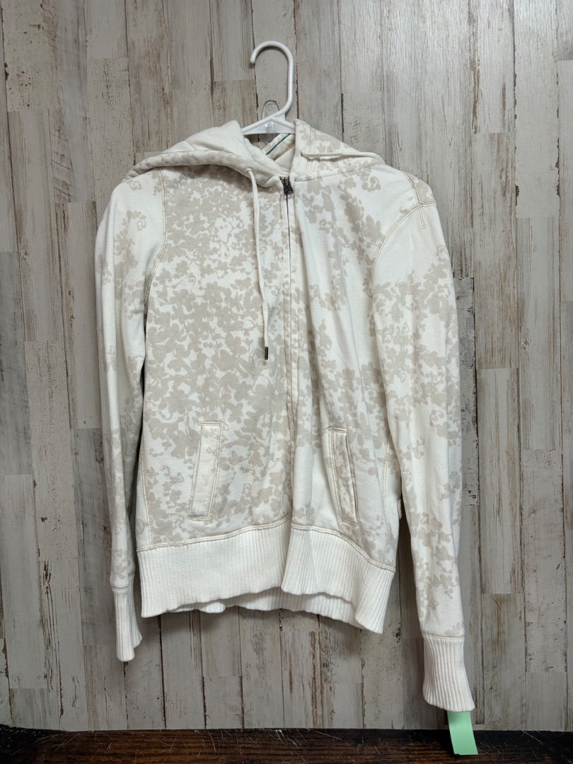 OFF WHITE AMERICAN EAGLE FLORAL ZIP HOODIE, LADIES M