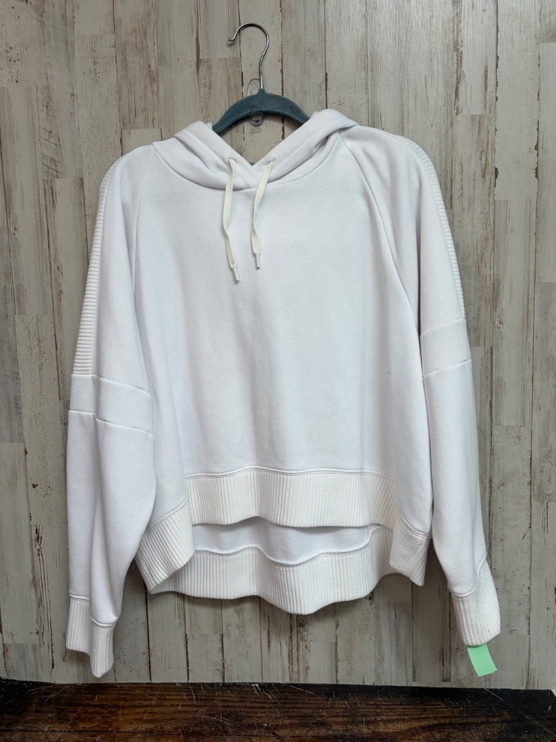 WHITE DSG RIBBED TRIM HOODIE, LADIES XL
