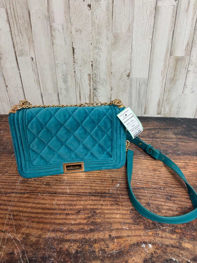 TEAL 3AM FOREVER QUILTED PURSE