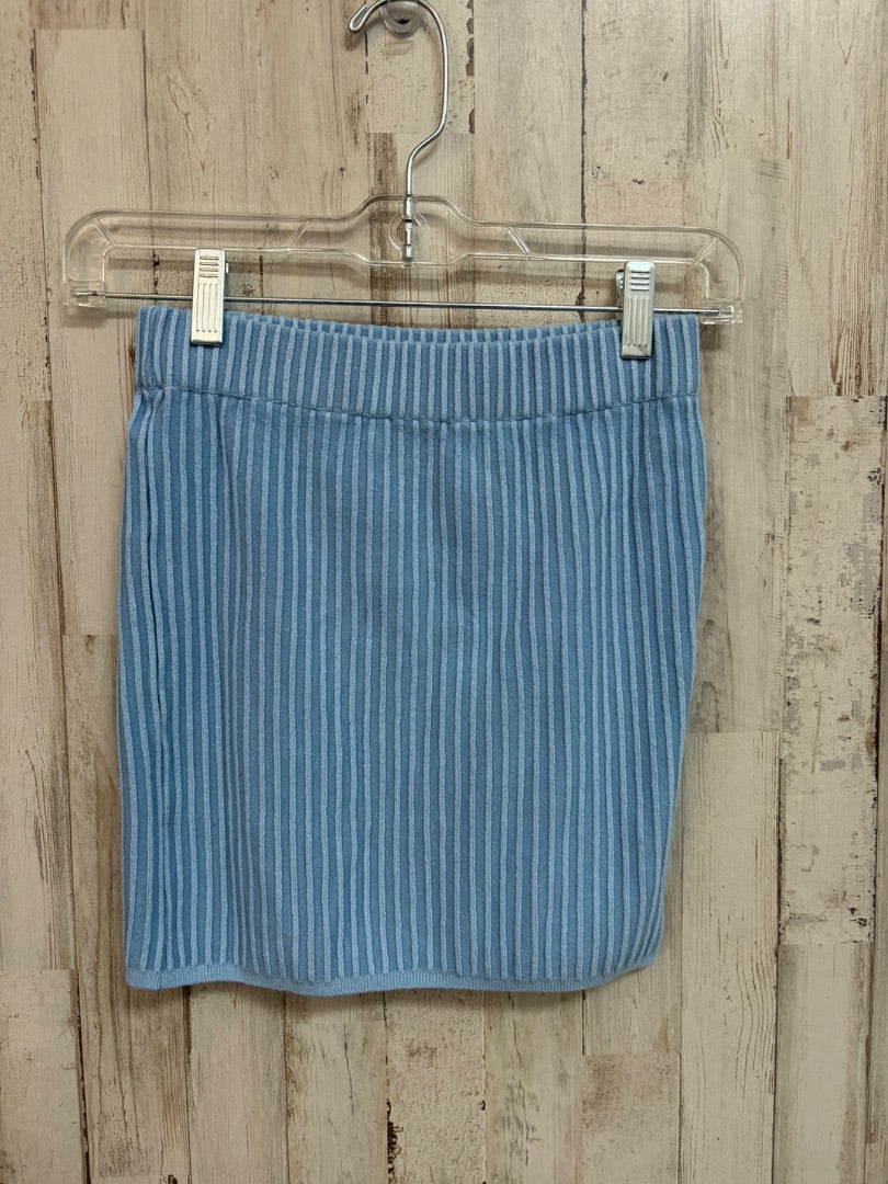 BLUE RIBBED SKIRT, LADIES XS