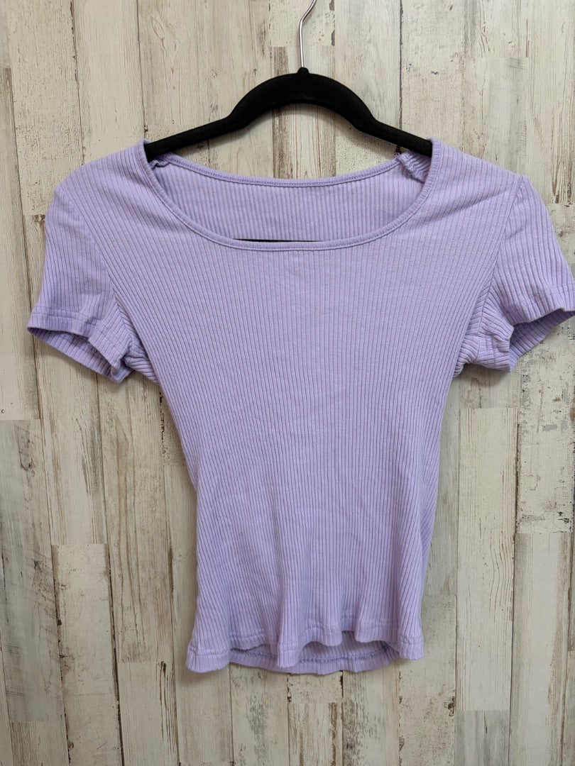 PURPLE SHEIN RIBBED TOP, LADIES S