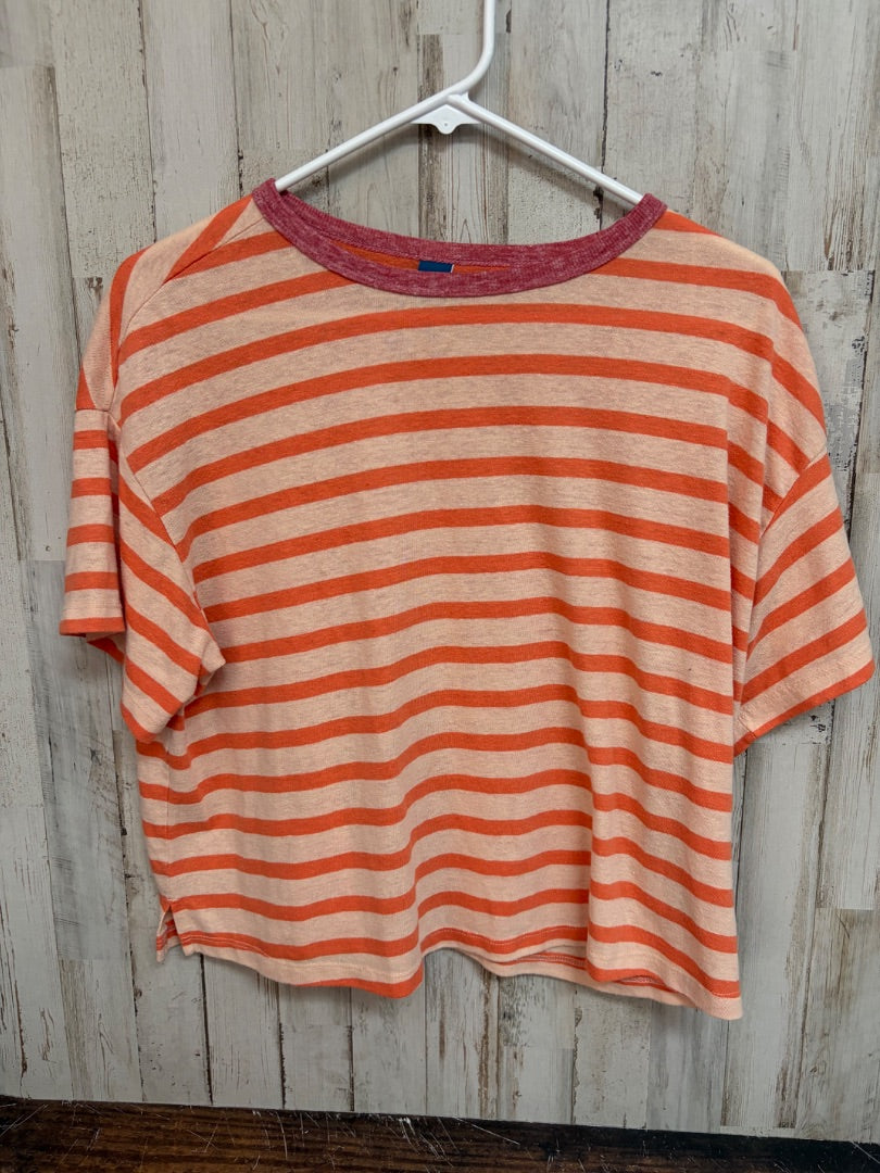 ORANGE STRIOE BOXY TEE, LADIES S