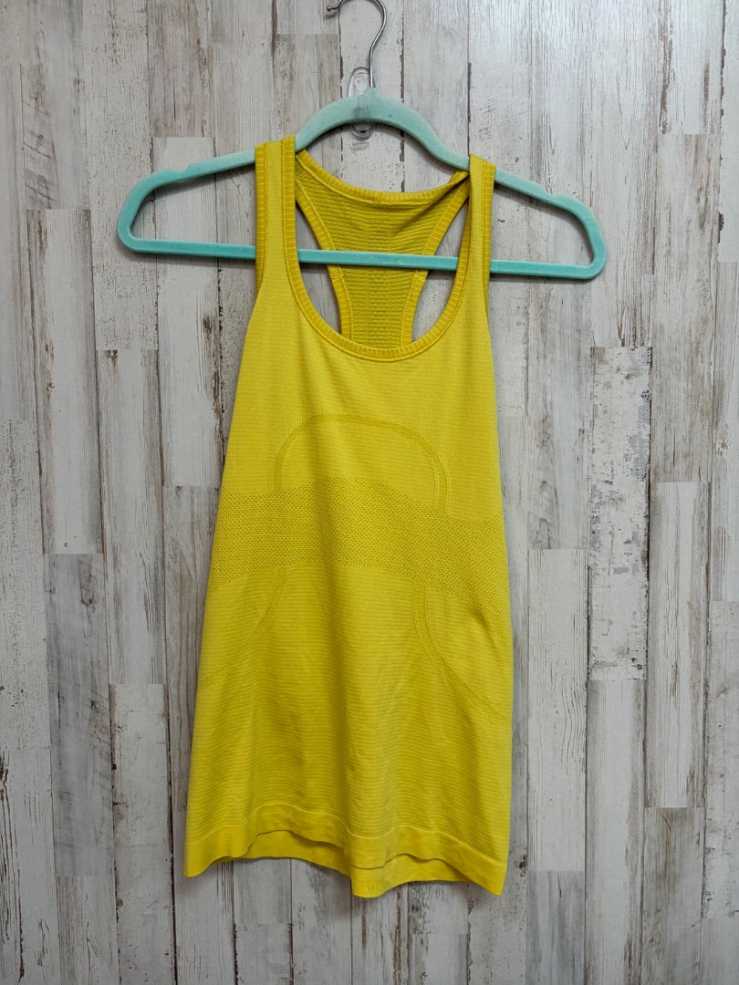 YELLOW LULULEMON SZ4 TANK, LADIES S
