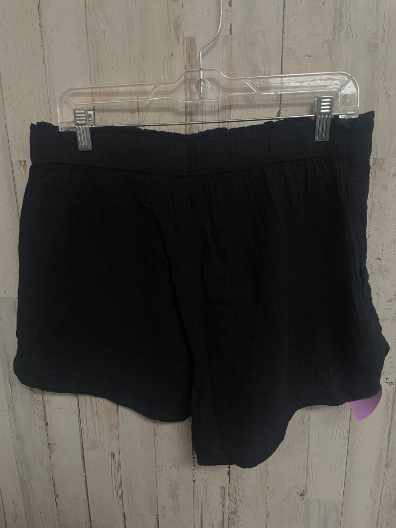 BLACK UNIVERSAL THREADS MUSLIN SHORTS, LADIES L