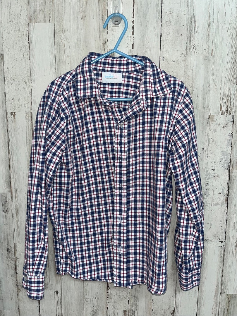RED/NAVY JAMES & LOTTIE PLAID FLANNEL BUTTON UP, BOY 6