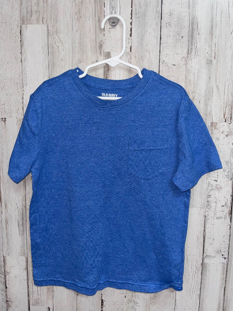 BLUE OLD NAVY POCKET TEE, BOY 6/7