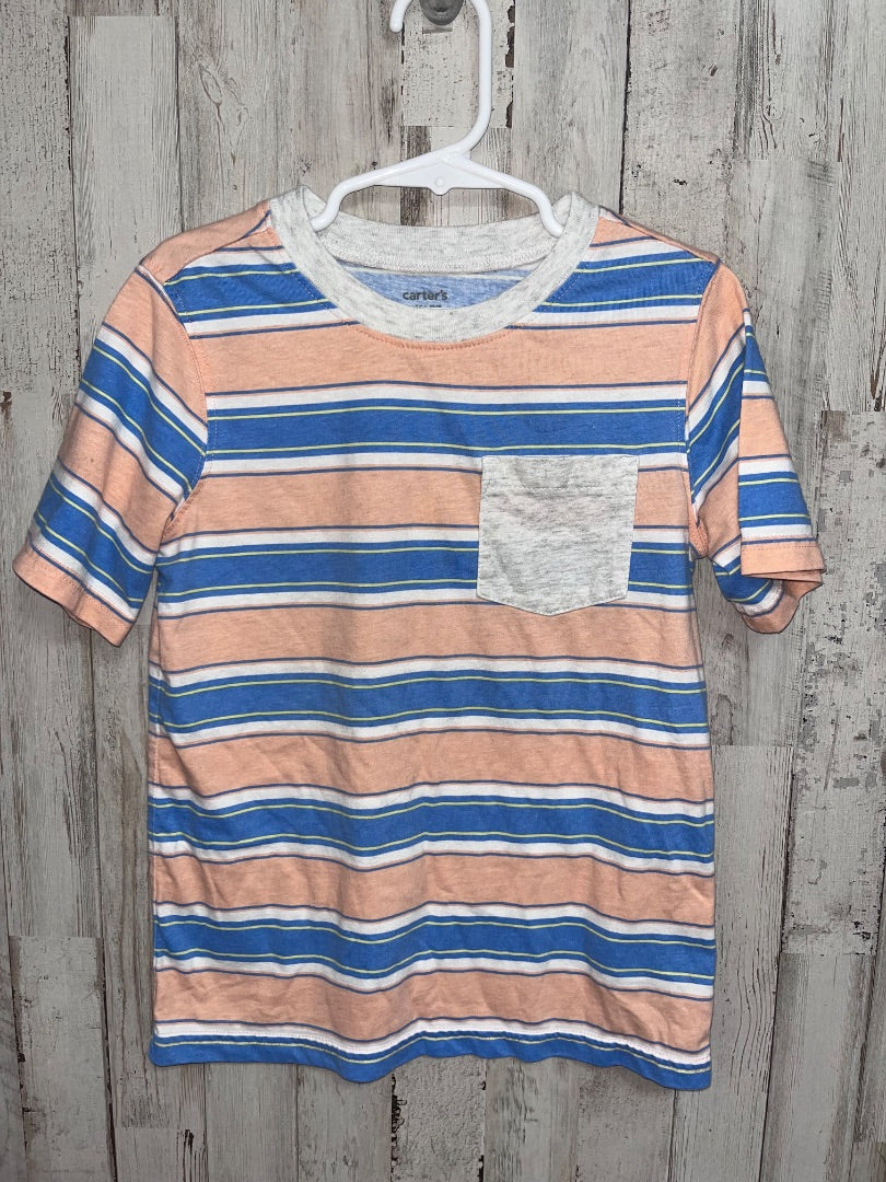 PEACH CARTERS STRIPE POCKET TEE, BOY 6