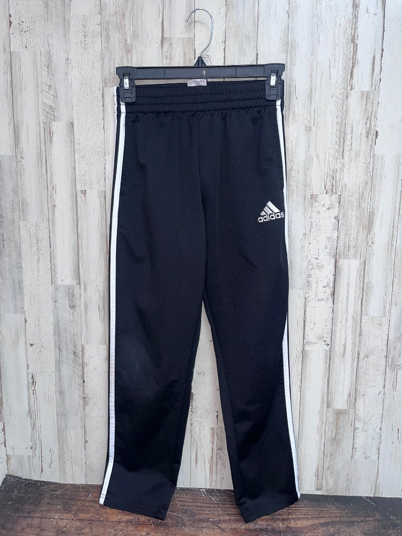 BLACK ADIDAS LOGO DRY FIT PANTS, BOY 10/12
