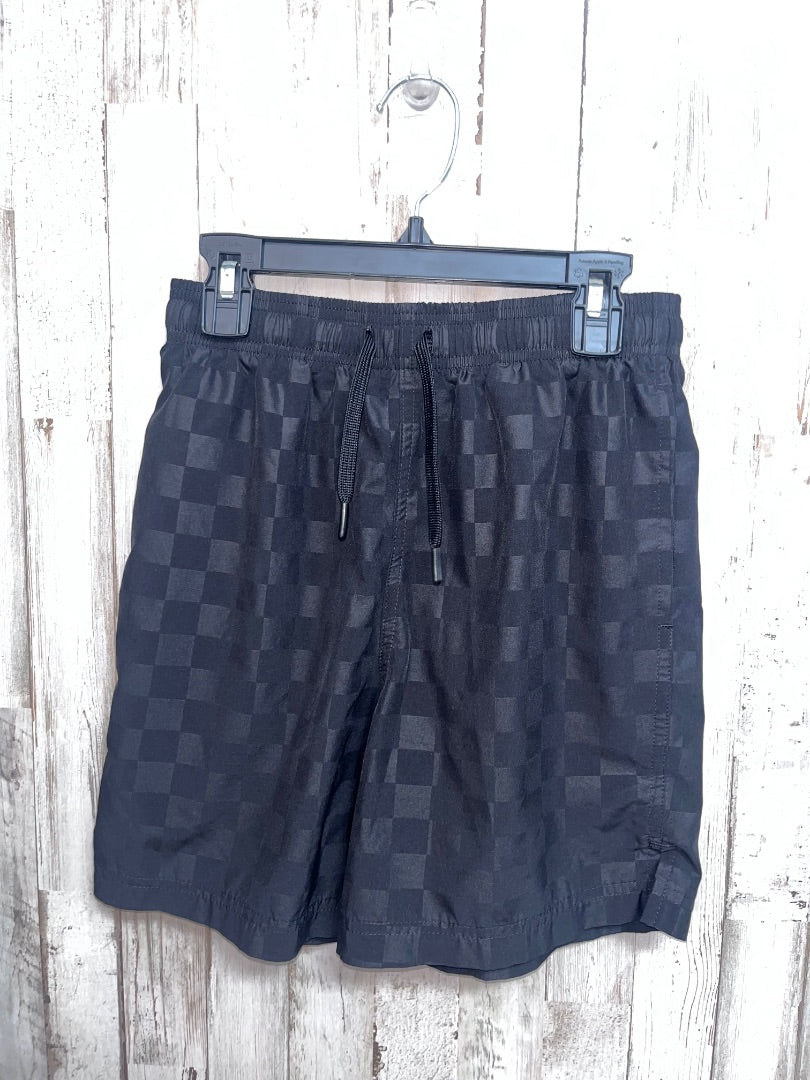 BLACK ATHLETIC WORKS DRY FIT CHECK SHORTS, BOY 10/12