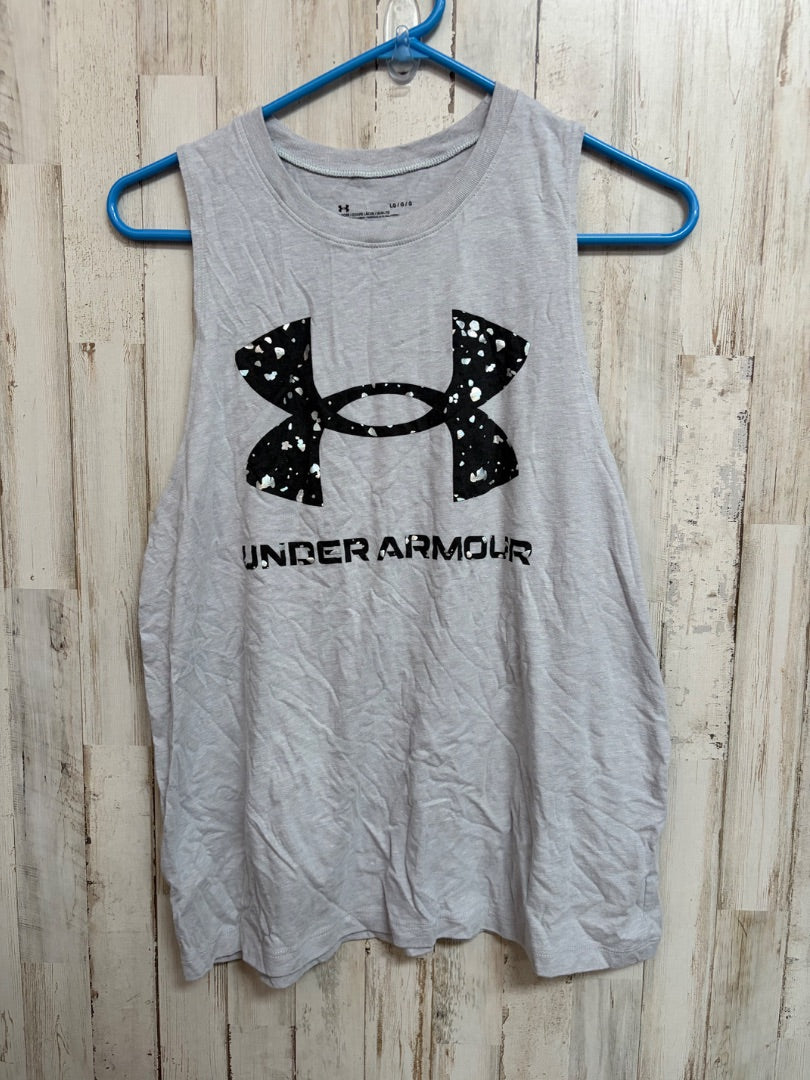 GREY UNDER ARMOUR LOGO TANK, LADIES L