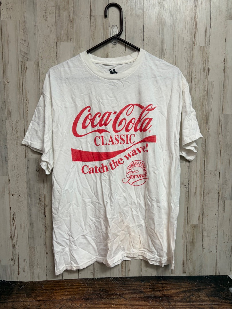 WHITE COCA COLA TEE, LADIES L