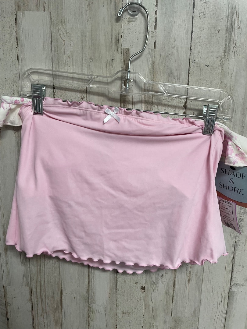 PINK SHADE & SHORE NEW 2PC FLORAL SWIM, LADIES L
