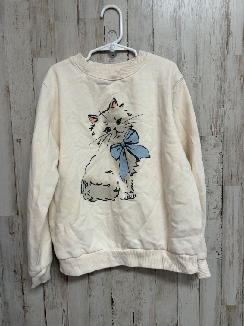 BEIGE H&M CAT PULLOVER, GIRL 8/10