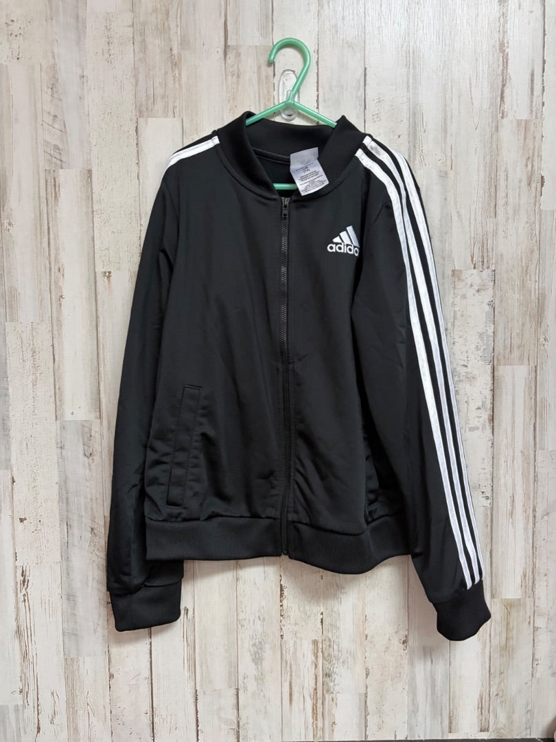 BLACK ADIDAS LOGO JACKET, GIRL 14