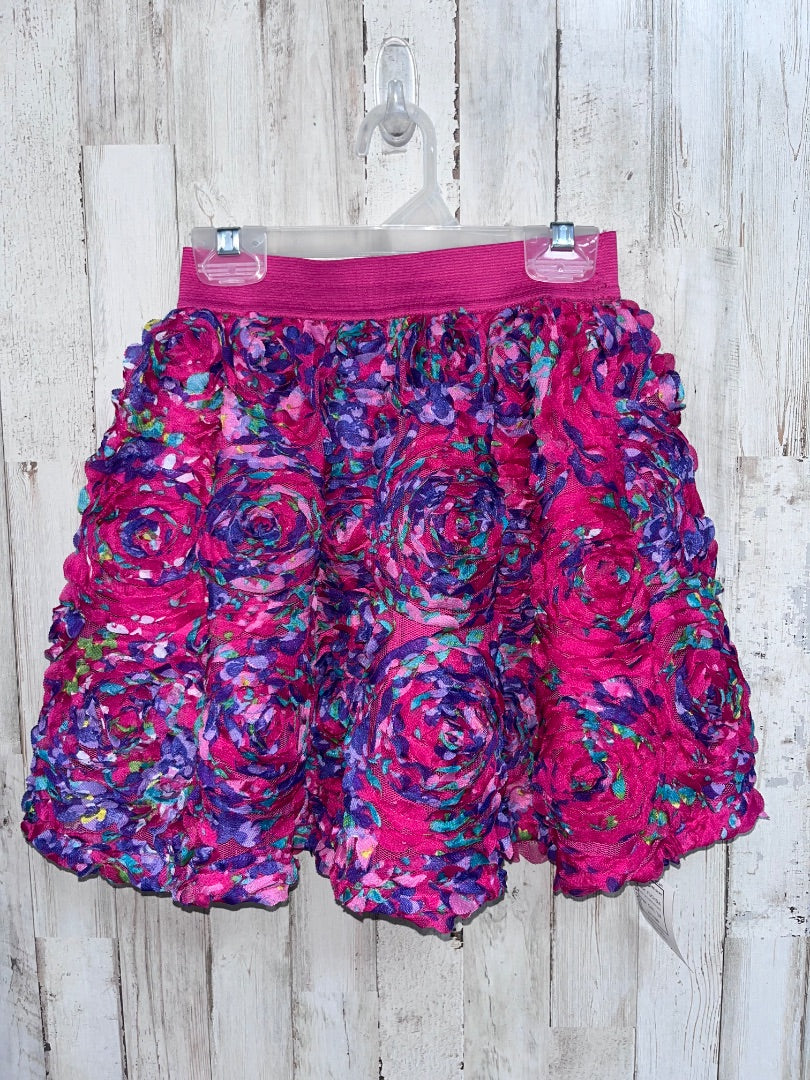 FUCHSIA CHILDRENS PLACE FLORAL TEXTURE SKIRT, GIRL 7/8