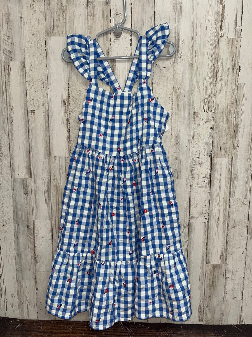 BLUE CAT & JACK GINGHAM FLORAL STITCH DRESS, GIRL 8