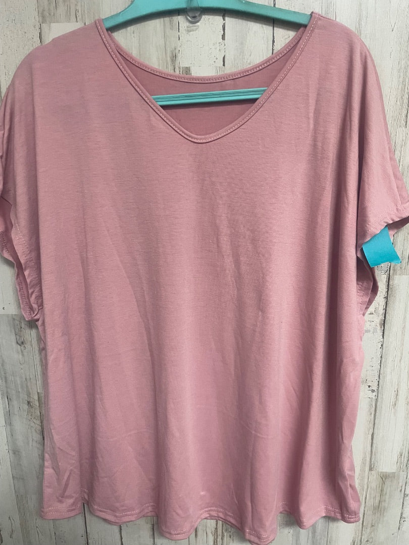 BLUSH SHEIN SCOOP NECK TEE, LADIES 3X