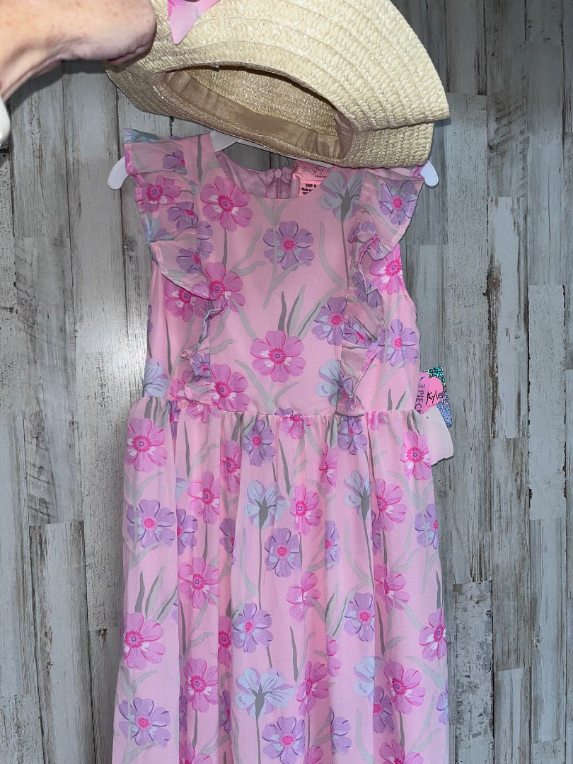 PINK FREESTYLE NEW FLORAL DRESS AND HAT, GIRL 8