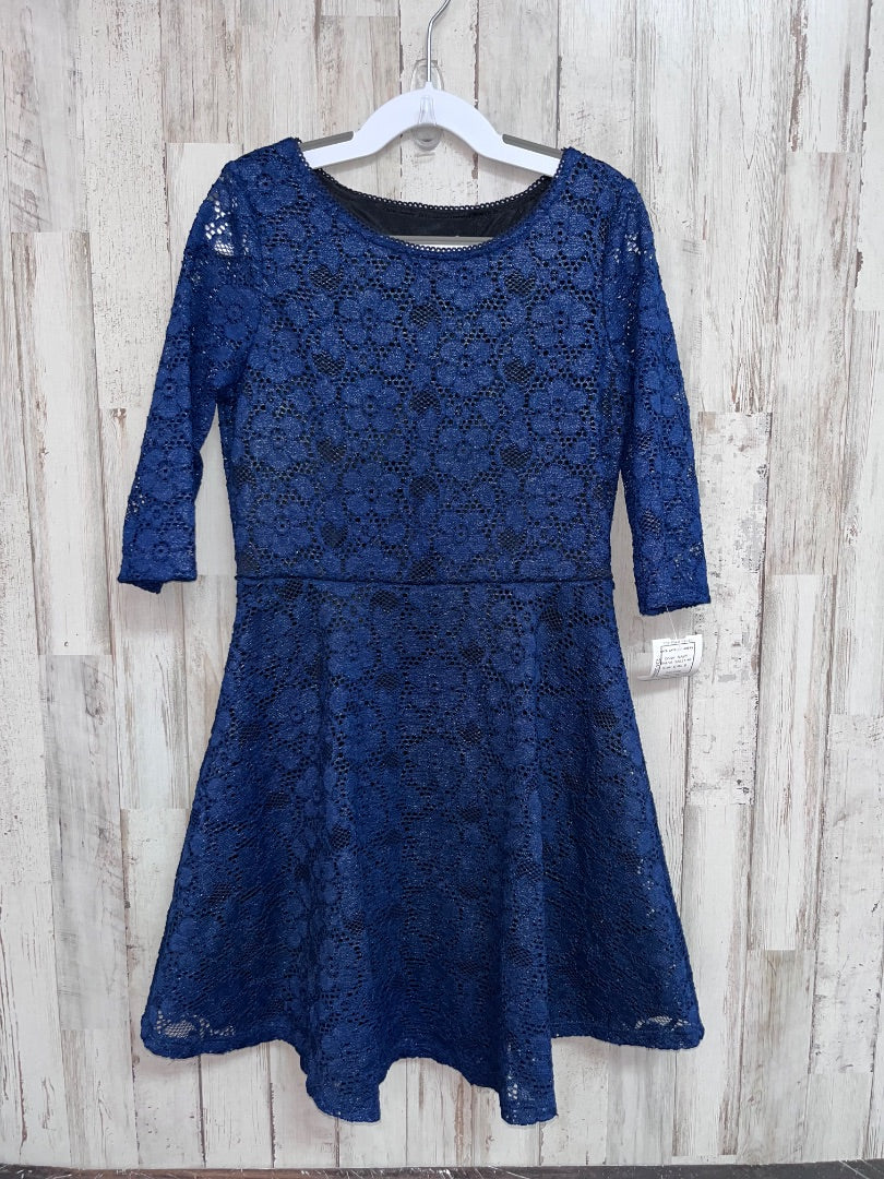 NAVY SALLY M LACE LAYERED DRESS, GIRL 8