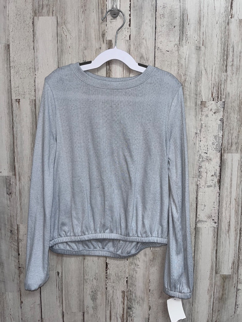LIGHT BLUE CAT & JACK ELASTIC TRIM COTTON LONG SLEEVE, GIRL 8