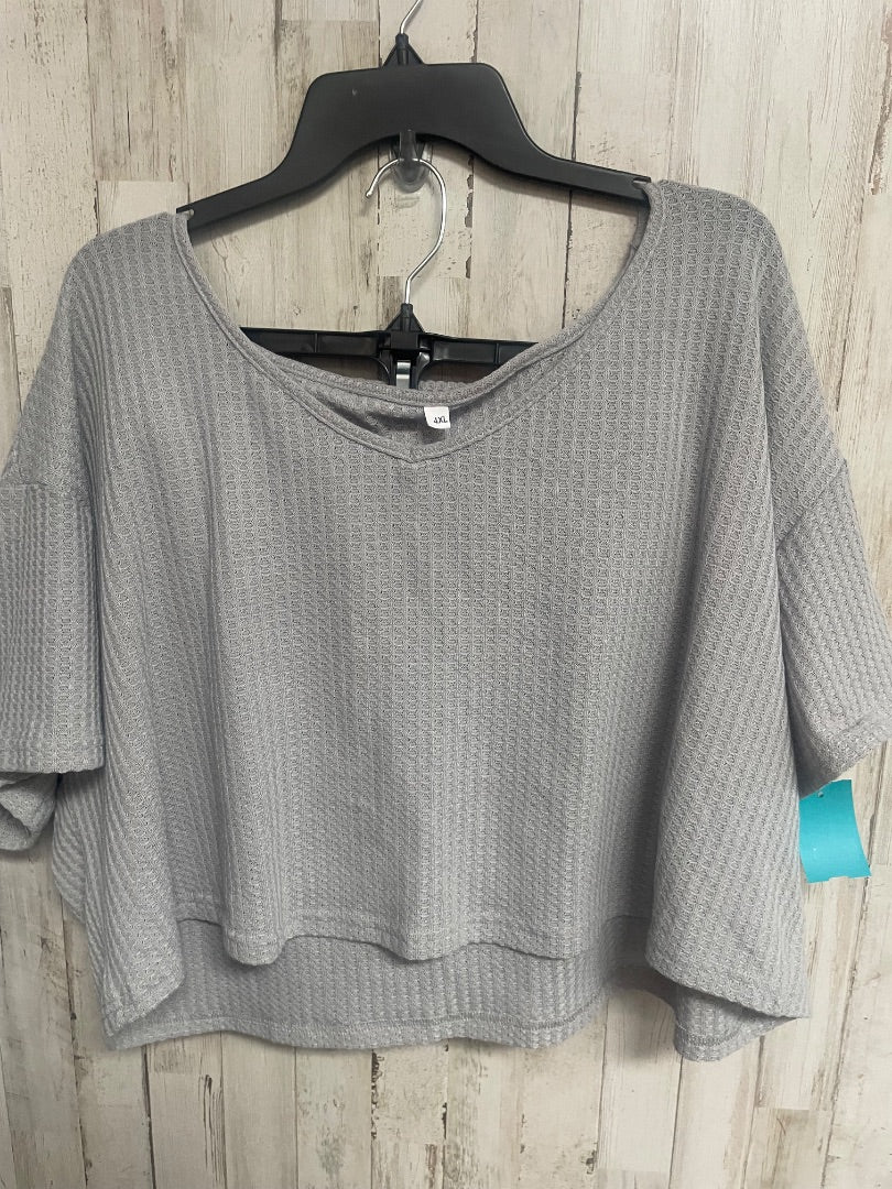 GREY WAFFLE KNIT LOUNGE SET, LADIES 4X