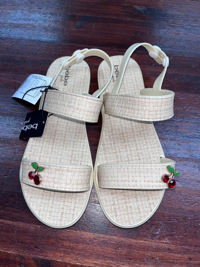 TAN BEBE NEW CHERRY STRAP SANDALS, SHOES Y2/3