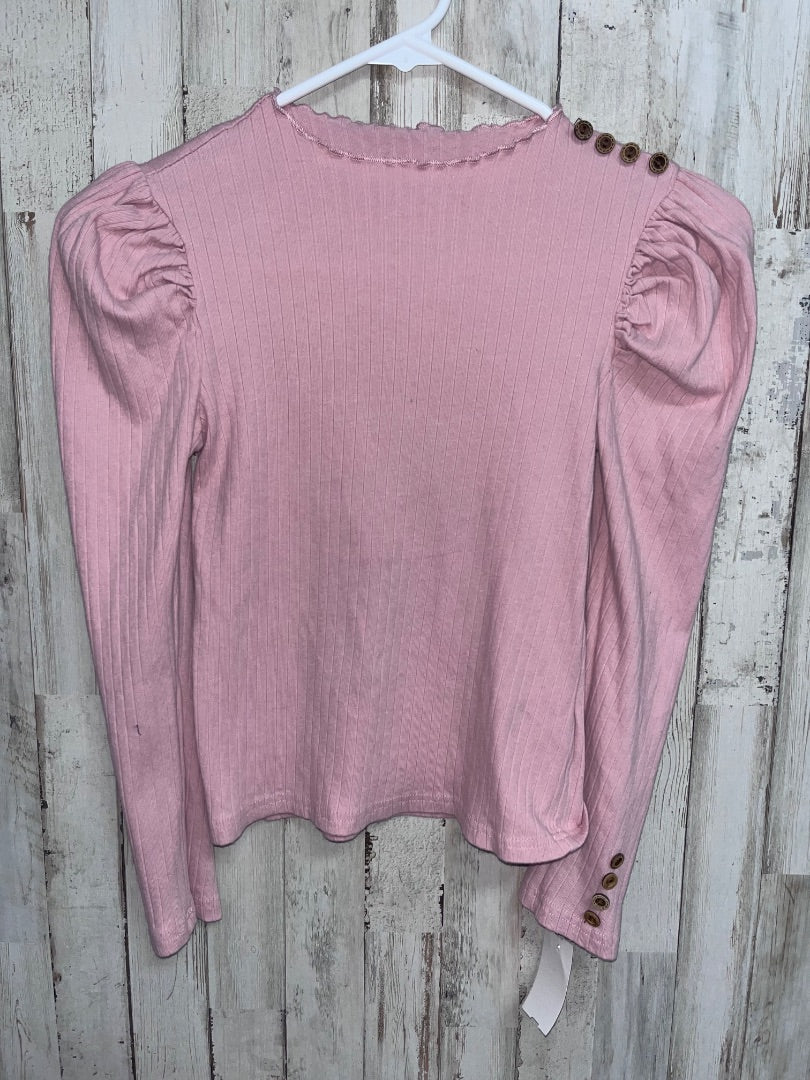 MAUVE SHEIN RIBBED BUTTON SHIRT, GIRL 11