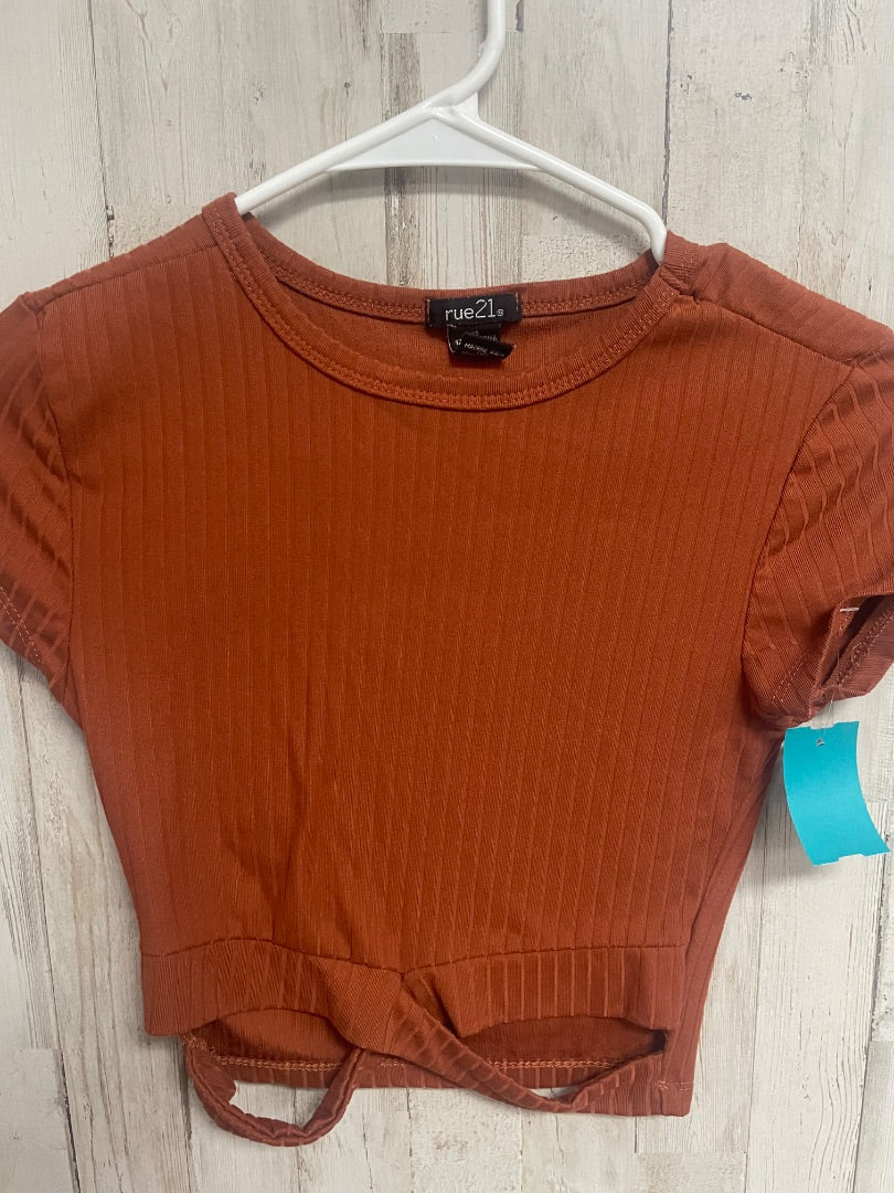 RUST RUE 21 RIBBED CROP TOP, LADIES XS
